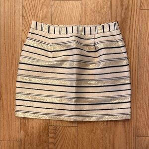 Striped Cream and Black Skirt